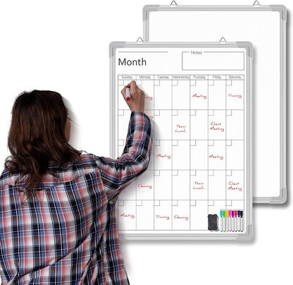 Lincia 24" x 18" Magnetic Vertical Monthly Dry Erase Calendar by Lincia