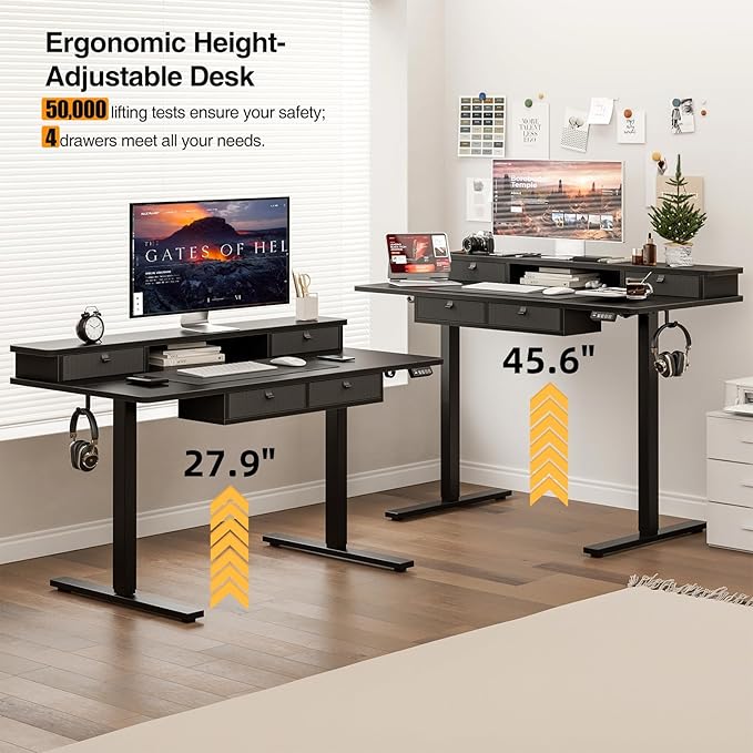 Grandder 55 x 28 inch Electric Standing Desk - Image 6