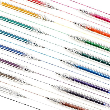 Grabie Capped Glitter Gel Pens 18 Colors, Metallic Vibrant Sparkle Gel Pens - Image 2