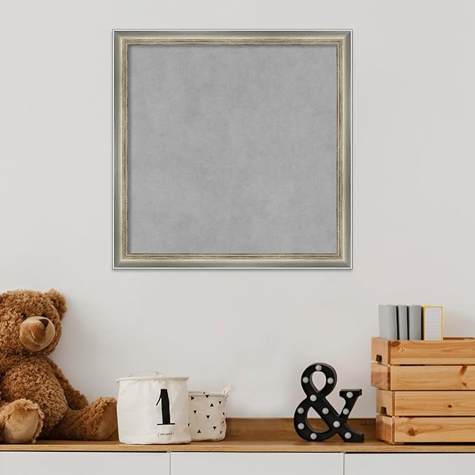 Amanti Art Silver Framed Magnetic Board 18x18 Small Vision Board - Image 5