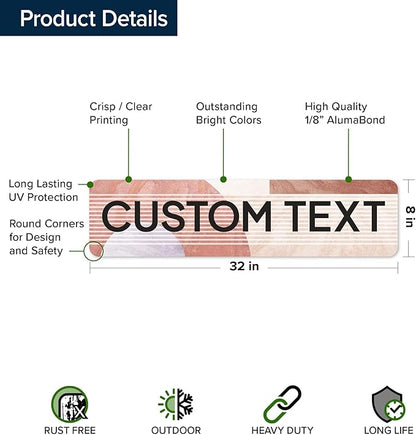 Custom Sign, Custom Street Sign, 11 Font Colors, 13 Font Styles, 4 Hole Options - Image 6