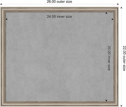 Amanti Art Silver Framed Magnetic Board 22x26 Medium Vision Board - Image 4