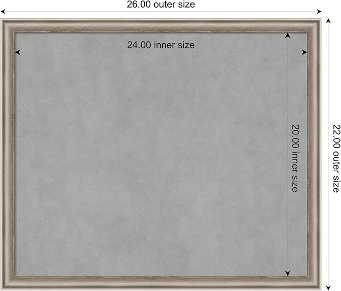 Amanti Art Silver Framed Magnetic Board 22x26 Medium Vision Board - Image 3