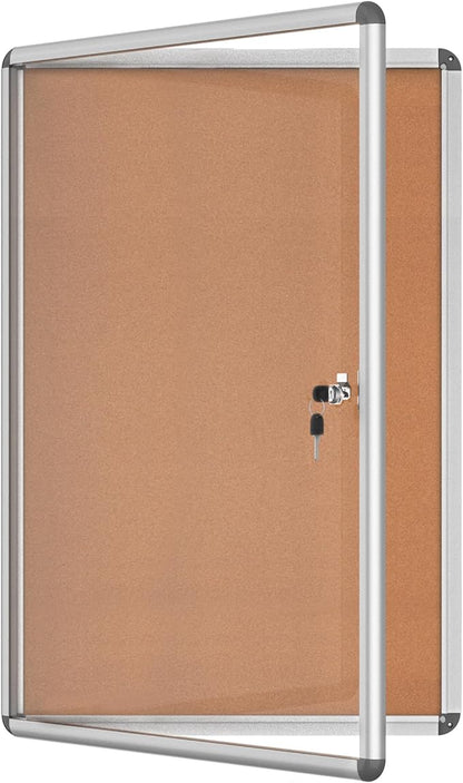 Mifuro 36"x24" Enclosed Bulletin Board, Lockable Weather-Resistant Aluminum by MifuroOfficeProduct