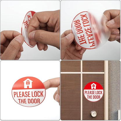 YIKIADA Please Lock The Door Sticker 3 × 3 Inches Vinyl Self-Adhesive Decals - Image 6