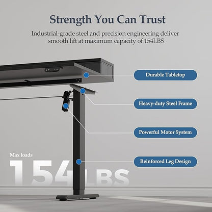 Klicelor 48 Inch Electric Standing Desk - Image 8