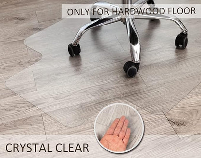 Office Chair Mat for Hardwood Floor, 48”x 36” Vinyl Desk Chair Mat Clear Floor - Image 4