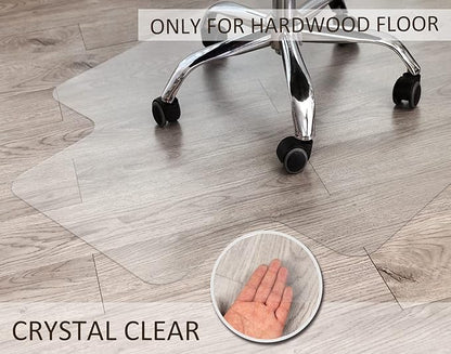 Office Chair Mat for Hardwood Floor, 48”x 30” Vinyl Desk Chair Mat Clear Floor - Image 4