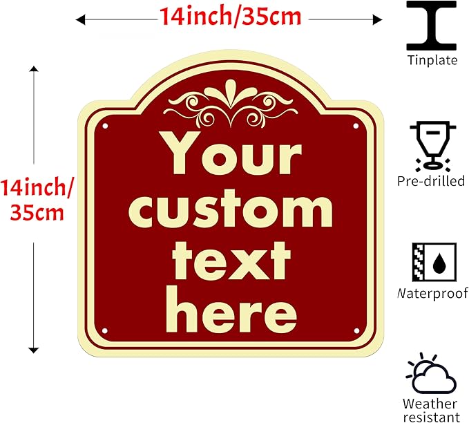 HK SIGNS Aluminum Weatherproof Metal Sign, Custom Indoor/Outdoor Decorative Sign - Image 2