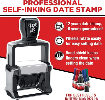 Mark 2000 5474 Professional Self Inking Date Stamp - Image 2
