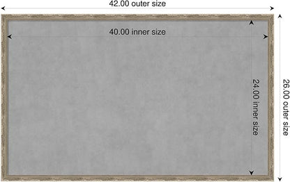 Amanti Art Silver Framed Magnetic Board 26x42 Large Vision Board - Image 2