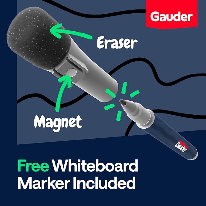 GAUDER Magnetic Dry Erase Labels | 30x Magnetic Labels | 30x Dry Erase Magnets - Image 3