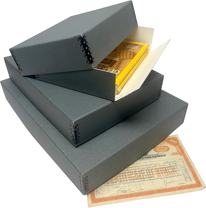 Lineco Museum Storage Box, Archival Acid-Free Buffered Drop Front Design - Image 3