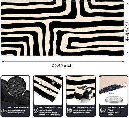 iCasso Gaming Mouse Pad, Large Stable Rubber Base Mousepad - Image 2