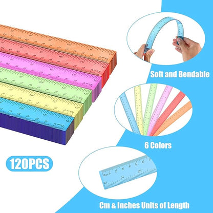 120 Pack 12 Inch Plastic Rulers Bulk - Image 3