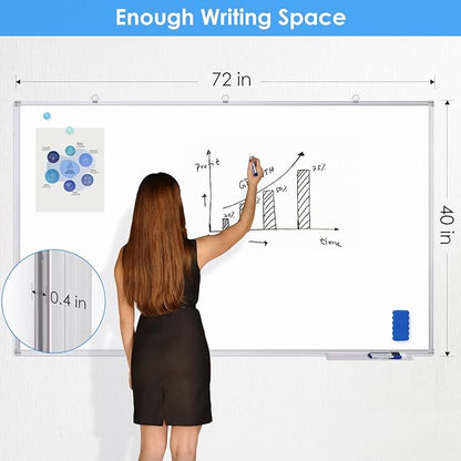Dry Erase Board 72 x 40 Inch, Large Magnetic White Board - Image 2