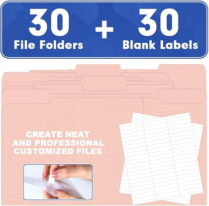 File Folder, HERKKA 30 Pack 1/3 Cut Tab File Folders, File Folders Great - Image 5