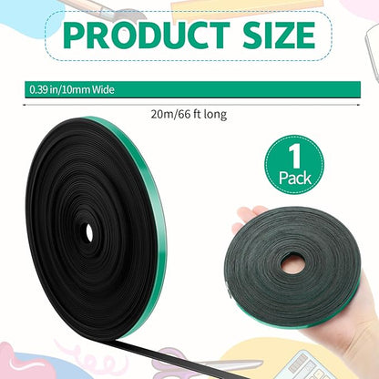 AmazingSpark Magnetic Tape Roll Thin Strips, 0.39 Inch x 66 Feet Magnetic Board - Image 2
