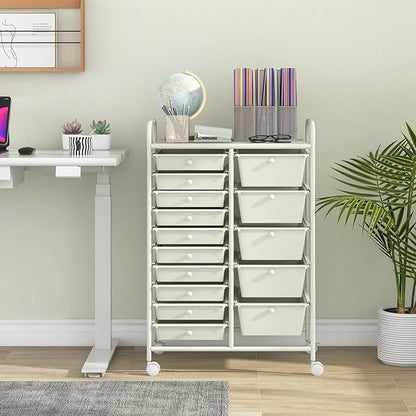 GLACER 15 Drawers Rolling Cart, Storage Cart - Image 2
