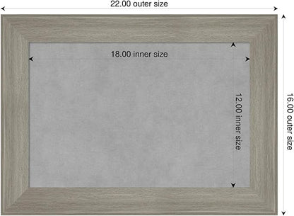 Amanti Art Grey Framed Magnetic Board 16x22 Small Vision Board - Image 2