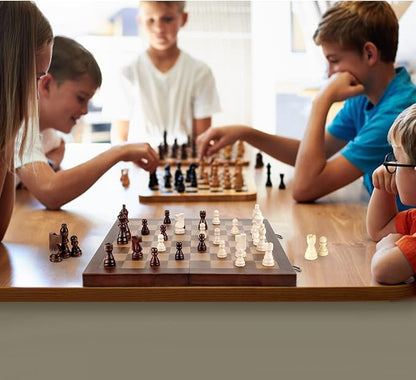 Magnetic Wooden Chess Set for Adults Kids 17'' Chess Board - Image 2
