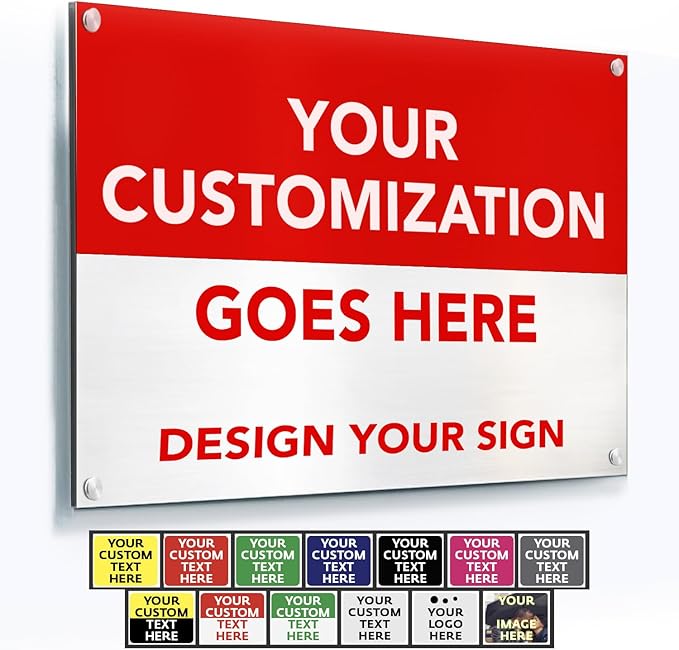SPEEDYORDERS Custom Outdoor Metal Signs, Personalized Aluminum Signs, by SpeedyOrders