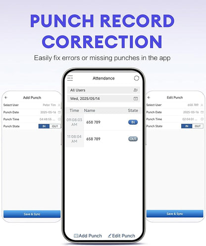 NGTeco APP Time Clock, Fingerprint & PIN Times Clock - Image 4