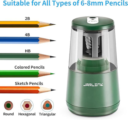 JARLINK Electric Pencil Sharpener, Heavy-Duty Helical Blade to Fast Sharpen - Image 4
