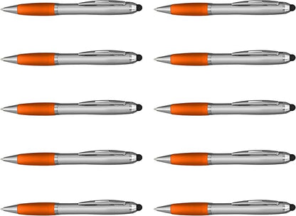 DISCOUNT PROMOS Stylus Ballpoint Pens Set of 10, Bulk Pack by DISCOUNTPROMOS
