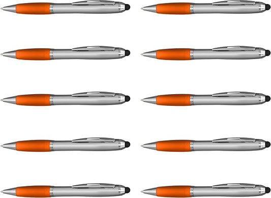 DISCOUNT PROMOS Stylus Ballpoint Pens Set of 10, Bulk Pack by DISCOUNTPROMOS