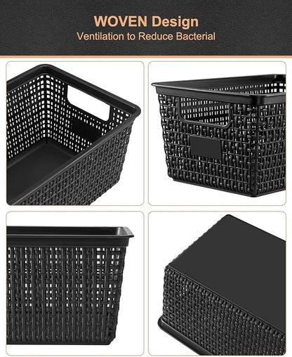 Set of 6 Baskets For Organizing, Plastic Storage Bins and Small Basket for - Image 4