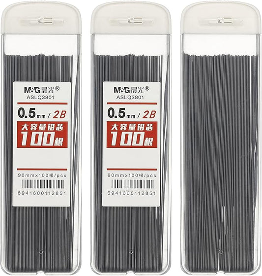 PATIKIL 300Pcs 2B Mechanical Pencil Lead, 0.5mm Black Lead Refill Break by PATIKIL