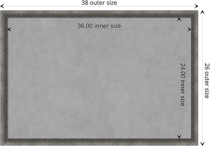 Amanti Art Grey Framed Magnetic Board 26x38 Large Vision Board - Image 4