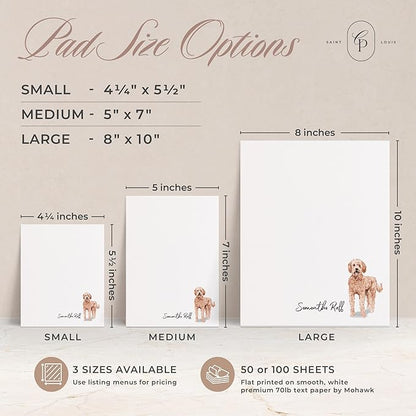 Personalized Stationery Dog Themed Note Pads, Choose from 85 Breeds Dog - Image 4