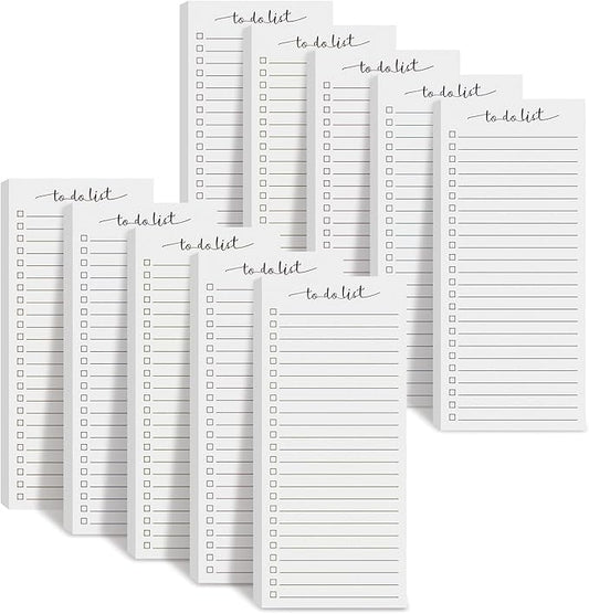 Censen 10 Pack 500 Sheets To Do List Notes Daily Checklist Notepads by Censen