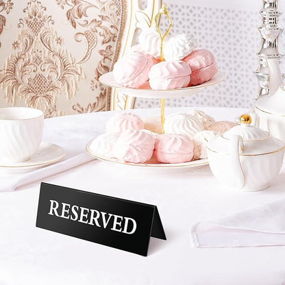 6 Pieces Table Top Reserved Sign Table Signs Reserved Seating Signs Double - Image 6
