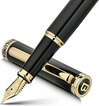 BEILUNER Black Fountain Pen, Stunning Luxury Pens by BEILUNER