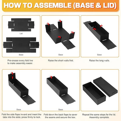 QLOUNI Business Card Storage Box 4 Pack, Business Card Holder Case - Image 3