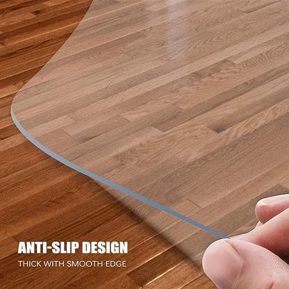 Kuyal Clear Chair mat for Hardwood Floor 46 x 60 inches Transparent Floor Mats - Image 5
