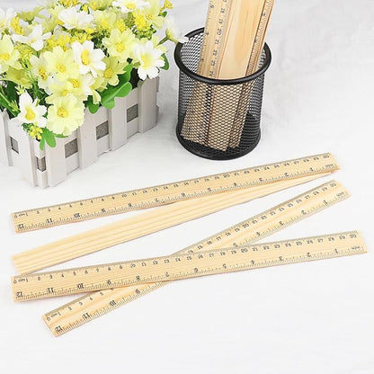 144 Packs Wooden Rulers, 12 Inch Double Sided Wood School Ruler - Image 4