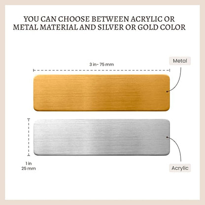 Custom Engraved ID Name Tag Badges Identification Personalized - Image 6