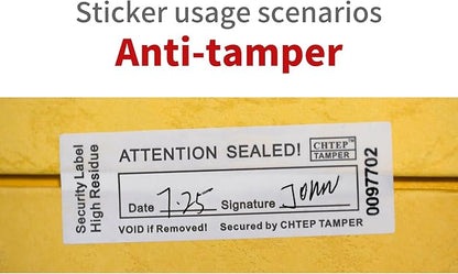ChtepTamper 100 Pieces Total Transfer Tamper-Evident Stickers Security Labels - Image 4