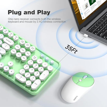 MOFII Wireless Keyboard and Mouse Combo, Computer Full Size 2.4G Plug and Play - Image 2