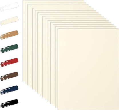 100 Sheets Cream Cardstock 8.5 x 11 Off White Paper, 92lb Premium Ivory Paper by Guakicae