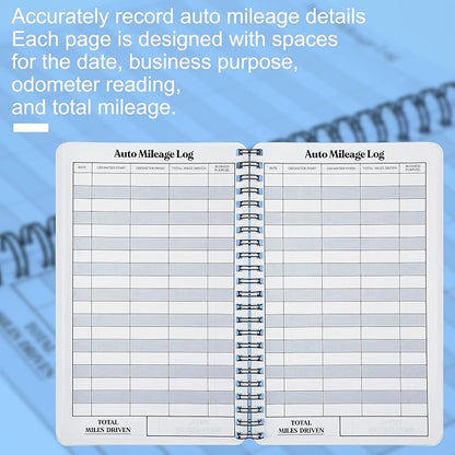 Spakon 2 Pcs Auto Mileage & Expense Log Book - Image 3