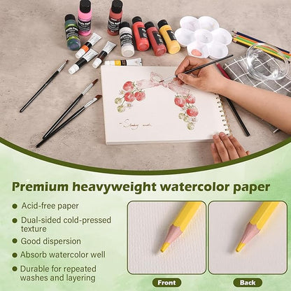 2-Packs 5"x7.5"Spiral Watercolor Paper Pad - Image 5