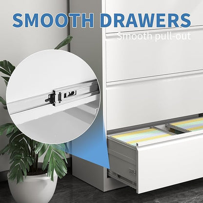 FLIXELIO 5 Drawer Metal Office Storage Filing Cabinet - Image 6