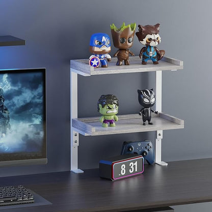 ART-GIFTREE Clamp On Desk Shelf 2-Tier, Wood Shelving Unit - Image 7