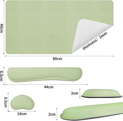 Bloss Leather Desk Mat and Keyboard Wrist Rest, Large Mouse Pad + Keyboard - Image 7