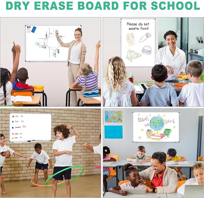 H-Qprobd 4' x 3' Whiteboard Dry Erase White Board - Image 5